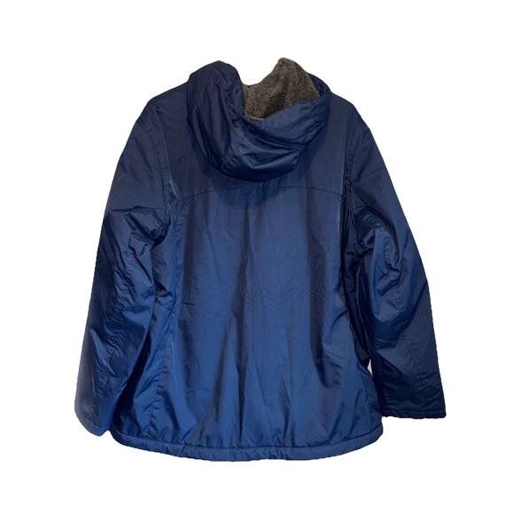 LL Bean Winter‎ Warmer Jacket 3x Sherpa Fleece Lined Coat Plus Size Navy 271138 - Picture 2 of 11